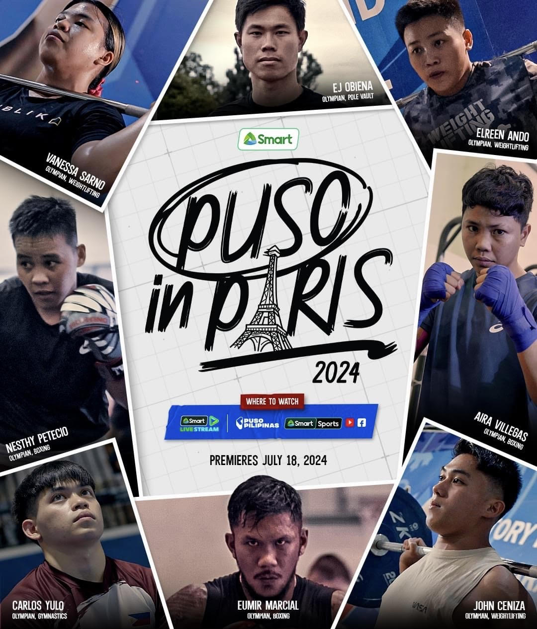 Watch our Filipino athletes shine at Paris 2024 for FREE via Smart